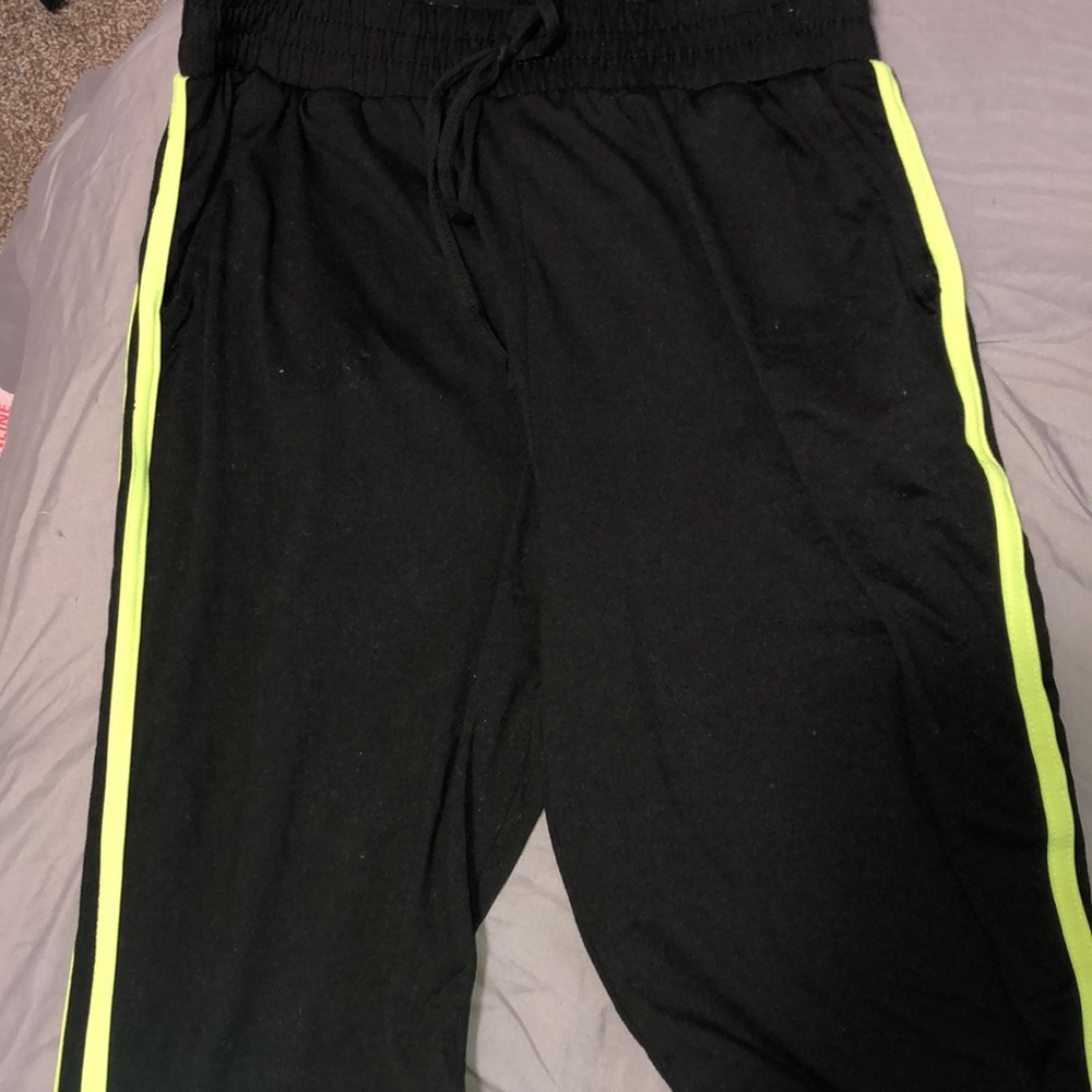 Black Striped Joggers
